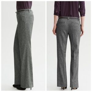 Banana Republic gray wool Martin fit trousers dress pants stretch Sz 8 lined